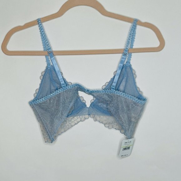 Free People Lucia Underwire Lace Bra Bralette Blue - Picture 6 of 6